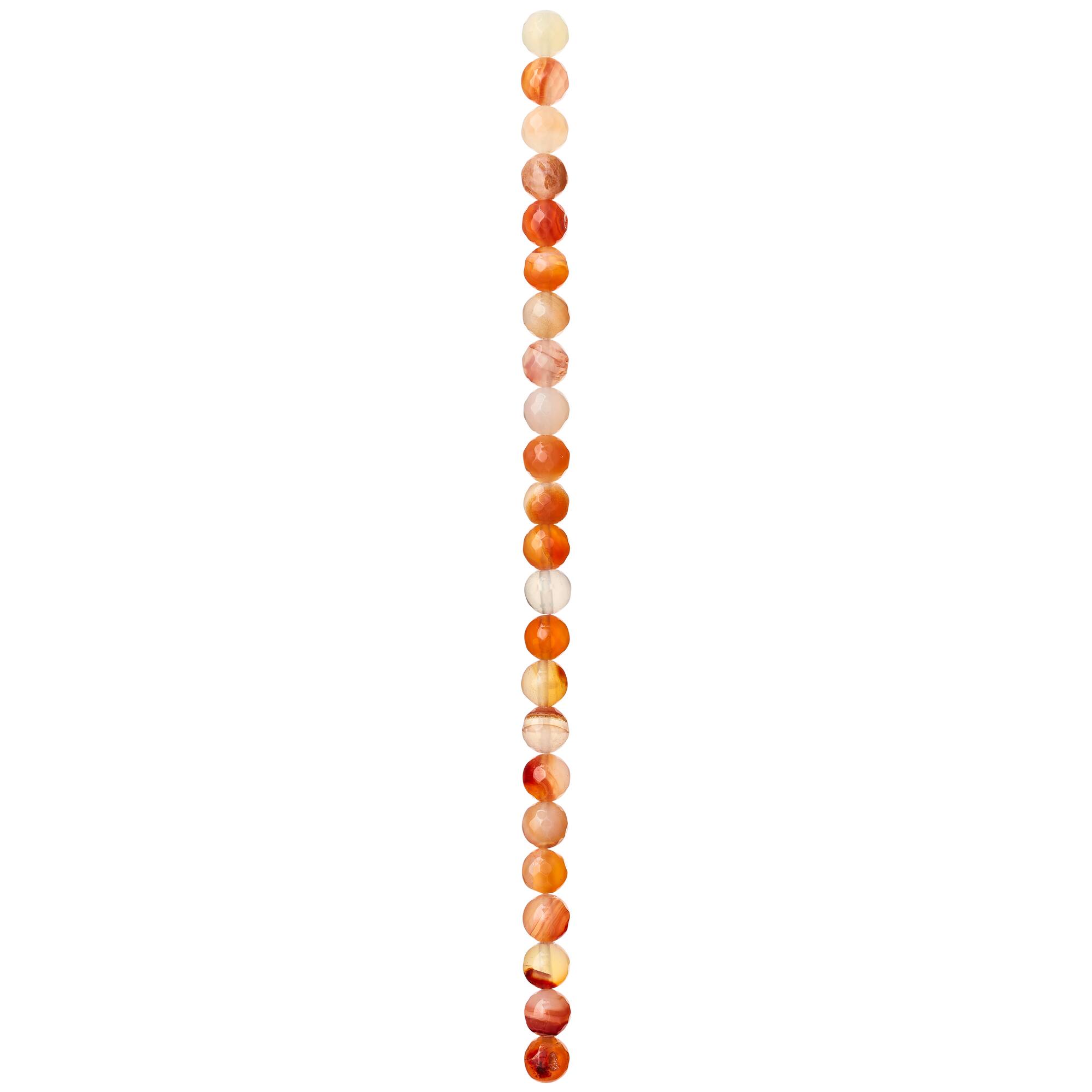 Orange Mixed Agate Round Beads, 8mm by Bead Landing™